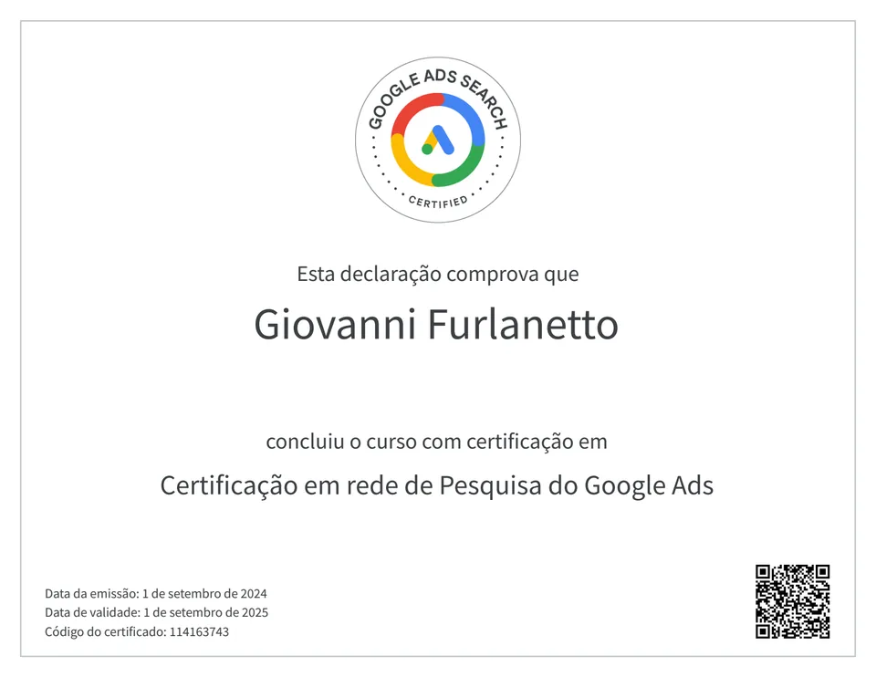 Certificação Google Ads, Rede de Pesquisa